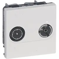 Legrand 078783 TV/Radio-Einzeldose, Farbe: weiß