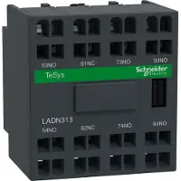 Schneider Electric LADN313 Hilfsschalterblock, 3S+1Ö, Federzuganschluss