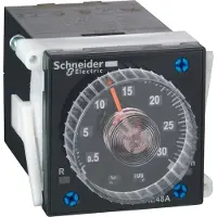 Schneider Electric RE48AMH13MW Zeitrelais ansprechverz./Wischer, 0,02 s-300 h, 2 W, 24-240VAC/DC, Format 48x48