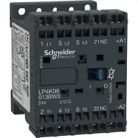 Schneider Electric LP4K09013BW3 Leistungsschütz LP4K 3p, +1Ö, 4 kW, 9 A, 400 V AC3, Spule 24 V DC