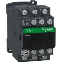 Schneider Electric Leistungsschütz LC1D 3p, +1S+1Ö, 5.5 kW, 12 A, 400 V AC3, Spule 24 V DC LC1D126BL