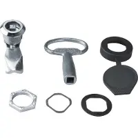Hager D861V Schließung, univers, vierkant 7 mm, mit Metallvorreiber, mit Schlüssel