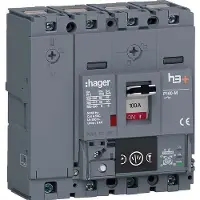 Hager HMS101NC Leistungsschalter h3+ P160 Energy 4P4D N0-50-100% 100A 50kA CTC