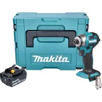 Makita DTD 173 F1J Akku Schlagschrauber 18 V 180 Nm 1/4“ Brushless + 1x Akku 3,0 Ah + Makpac - ohne Ladegerät