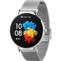GARETT Verona Smartwatch aus silbernem Stahl
