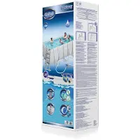 Bestway Power Steel Frame Pool Komplett-Set, eckig, 412x201x122cm, 56456