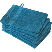 Dyckhoff Waschhandschuh "Planet", (Set, 6 tlg.), 450 g/m², aus reiner Baumwolle, trocknergeeignet
