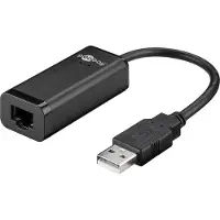 Goobay 38527, USB Typ-A, RJ-45, Männlich, Schwarz, 0,1 m, Windows 10, Windows 2000, Windows 7, Windows 8, Windows Vista, Windows XP