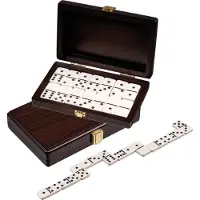 Philos Domino Doppel-6, Walnuss, Schachtel 20 x 12,5 cm