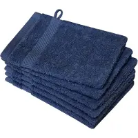 Dyckhoff Waschhandschuh "Planet", blau (marine), B:16cm L:21cm, Walkfrottier, Waschlappen, Waschhandschuh, 450 g/m2, aus reiner Baumwolle, trocknergeeignet