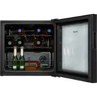 Exquisit Weinkühler WS1-12-GT-030G schwarz | 43 l Nutzinhalt | 12 Flaschen | Weinkühler | Flaschengitter
