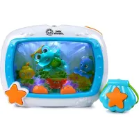 KIDS II JUVENILE BABY EINSTEIN Nachtlicht – Meeresträume – 25-Minuten-Einstellung: Licht, Ton, Musik oder Meeresgeräusche, Bettclip, Fernbedienung