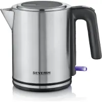 Severin WK 3489, 1 l, 2400 W, Schwarz, Silber, Kunststoff, Edelstahl, Wasserstandsanzeige, Drahtlos