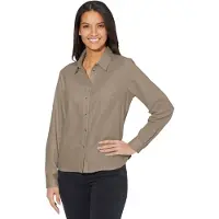 Casual Looks Hemdbluse , Damen, Gr. 36, beige (sesam, meliert), 100% Baumwolle, meliert, unifarben, Blusen Hemdbluse