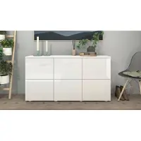Borchardt Möbel Sideboard BORCHARDT MÖBEL "Rova, Kommode Breite 139 cm", weiß (weiß hochglanz), B:139cm H:72cm T:35cm, Holzwerkstoff, Sideboards, Sideboard, Breite 139 cm