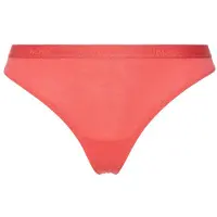 BOSS String "THONG CI", Damen, Gr. L, Jersey, rot (schwarz pink 658), Jersey, Obermaterial: 95% Viskose, 5% Elasthan, unifarben, körpernah, Unterhosen String, mit Logoschriftzug auf dem Bund