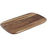 Tefal Schneidebrett "Jamie Oliver", braun (holzfarben), B:28cm H:2,5cm L:49cm, Massivholz, Schneidebretter, Schneidebrett, praktische Saftrille, zum Schneiden und Servieren