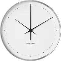 Georg Jensen - KOPPEL Wanduhr 40 cm, Edelstahl mit weißem Zifferblatt