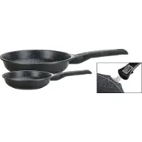 GSW Pfannen-Set "Easy Click" Aluminiumguss Set, 1x Bratpfanne Ø 20 cm, 1x Bratpfanne Ø 28 cm, 2 Stk. tlg. Induktion