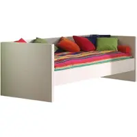 Vipack Einzelbett , weiß, B:96cm H:77cm L:210cm, Betten, Einzelbett, mit gradliniger Optik und Liegefläche 90x200 cm, Weiß lackiert