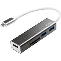 Logilink UA0305, Kabelgebunden, USB 3.2 Gen 1 (3.1 Gen 1) Type-C, Aluminium, MicroSD (TransFlash), SD, USB 3.2 Gen 1 (3.1 Gen 1) Type-A, Aluminium