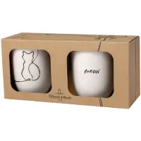Villeroy & Boch Becher "Kaffeebecher Cat Statement 280 ml 2er Set weiß", weiß, Porzellan, Trinkgefäße, Becher