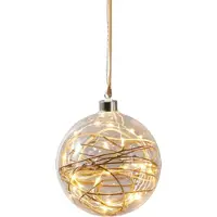 Star Trading LED-Dekokugel Glow klar, Rattan Ø 15 cm