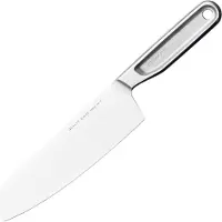 Fiskars All Steel Santoku Messer, 16 cm, Japanisches Küchenmesser für ideale Schneidergebnisse von Fisch und Fleisch, 1 Messer