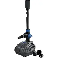 Oase Aquarius Fountain Set Classic 3000 E - Wasserspielpumpen-Set, Teichpumpe, energiesparende Springbrunnenpumpe, Fontänenpumpe, Schwarz