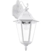 Eglo Außenwandlampe Navedo, weiß, Höhe 47 cm, Metall, abwärts