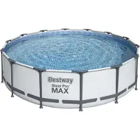 Bestway 5614Z, 13030 l, Gerahmter Pool, Erwachsener & Kind, Leiter, Holz, 47,4 kg
