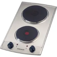 Rommelsbacher Einbaukochfeld EBS 3074/E Domino, Edelstahlgehäuse, Gussheizplatten, leistungsgesteuerte Regelung, 7-Takt-Schalter, Kontrolllampe, Überhitzungsschutz, 2 Heizplatten