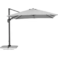 Schneider Ampelschirm Sonnenschirm Rhodos Twist 300 x 300cm silbergrau