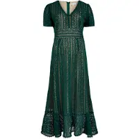 Apricot Midikleid Damen grün strukturiert, 36 795177-0001-00360