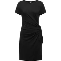 Ragwear Shirtkleid "Shirtkleid Knotta", Damen, Gr. XS, N-Gr, schwarz, Obermaterial: 95% Viskose CV. 5% Elasthan EL., Kleider Shirtkleid