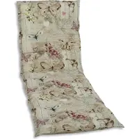GO-DE Liegenauflage , rosa (creme, braun, rose), B:190cm H:5,5cm T:60cm, Bezug: 65% Polyester, 35% Baumwolle, Polsterauflagen, Liegenauflage