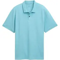 Tom Tailor Poloshirt DENIM, Herren, Gr. XL, blau (dusty blau), Obermaterial: 100% Baumwolle, unifarben, relaxed fit taillenbedeckt, gerader Abschluss, Shirts Poloshirt, im Relaxed Fit