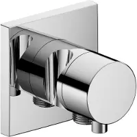 Keuco IXMO Umstellventil UP 2 Verbraucher, Schlauchanschluss, Comfort Griff und Brausehalter, mit Absperrung, Rosette eckig, 59557011202, Farbe: Verchromt