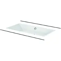 Bette BetteLoft Unterbau-Waschtisch, rechteckig, ohne Hahnloch, mit Überlauf, 740x386x100mm, A231-000mUeL