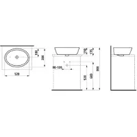 Laufen H8129647161091 WT-Schale PRO B 390x520x175