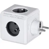 Allocacoc PowerCube Original USB Type E, Drinnen, Typ E, Grau, CE, 4 AC-Ausgänge, 16 A