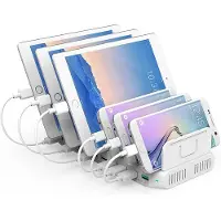 UNITEK 10-Port USB Ladestation QC3.0 96W Weiß