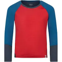 TROLLKIDS Jungen Seiland Langarmshirt bright red/alpine blue/mystic blue 176