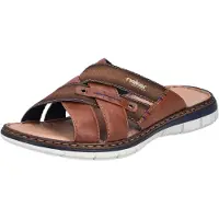 Rieker Pantolette, Sommerschuh, Schlappen, Poolslides, mit Leder-Innensohle