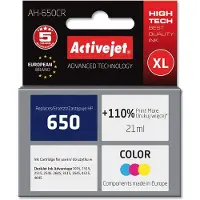 ActiveJet AH-650CR Tintenpatrone (Ersatz für 650 CZ102AE; Prämie; 21ml; farbe), Hohe (XL-) Ausbeute, Cyan, Magenta, Gelb, Tinte auf Farbstoffbasis, 21 ml, 1 Stück(e), Einzelpackung