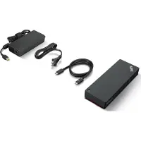 Lenovo ThinkPad Universal Thunderbolt 4 Smart Dock, Kabelgebunden, Thunderbolt 4, 3,5 mm, Schwarz, 40 Gbit/s, 60 Hz