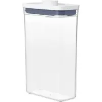 Kaz Europe SA OXO POP Vakuumbehälter, schmales Quadrat, Hochwertige Vorratsdosen für eine einfache Oragnisation von Lebensmitteln, 1 Stück - 1,8 Liter