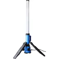 Ledino LED Lichtsäule Strahlersäule Arbeitsstrahler Alu Schwarz IP54 H 100 cm