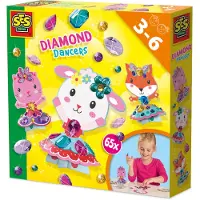 SES Creative Diamanttänzer, Diamanten-Mal-Set für Kinder, 3 Jahr(e), Mehrfarbig