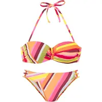 Bruno Banani Bügel-Bandeau-Bikini mit grafischem Druck
